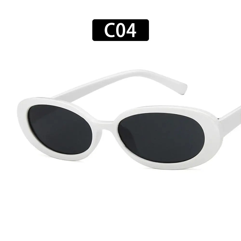 Vintage UV400 Oval Sunglasses – Women's Fashion Shades
