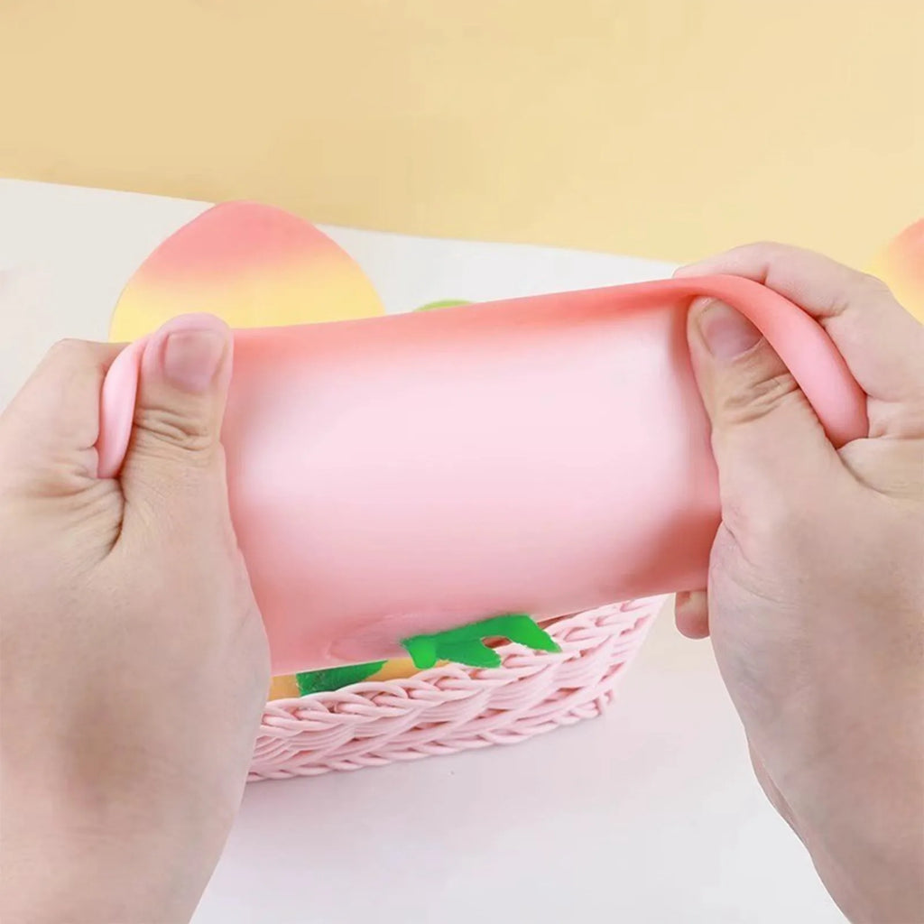 Kawaii Peach Squishy Fidget Toy – Slow Rising Stress Relief