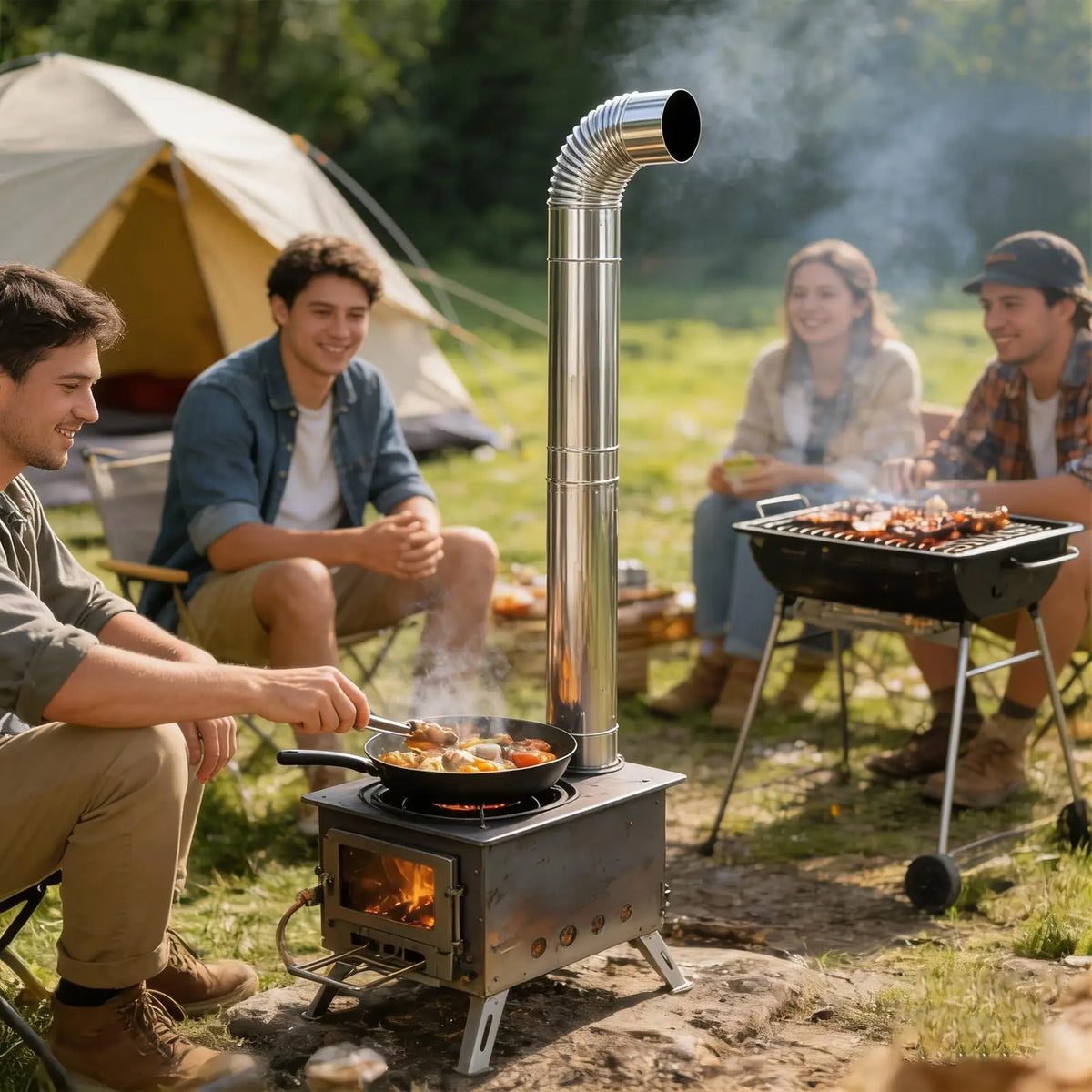 90° Stainless Steel Stove Pipe Elbow | Chimney Connector