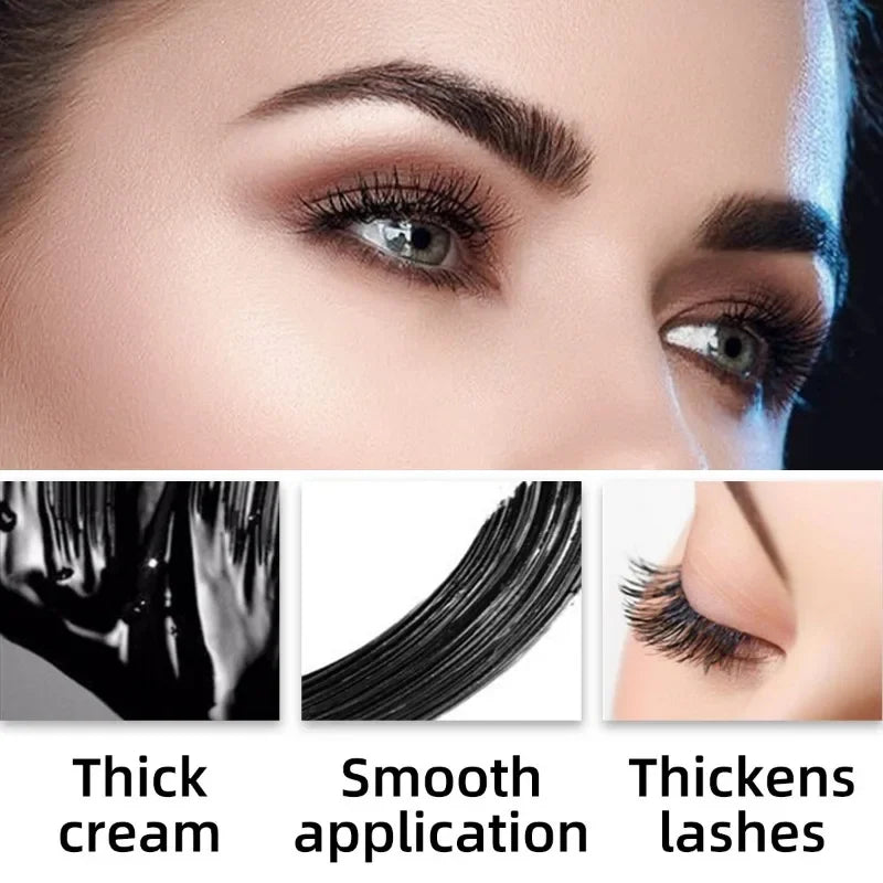Black Waterproof Mascara Lengthening Curling Lash Eyelash Extension