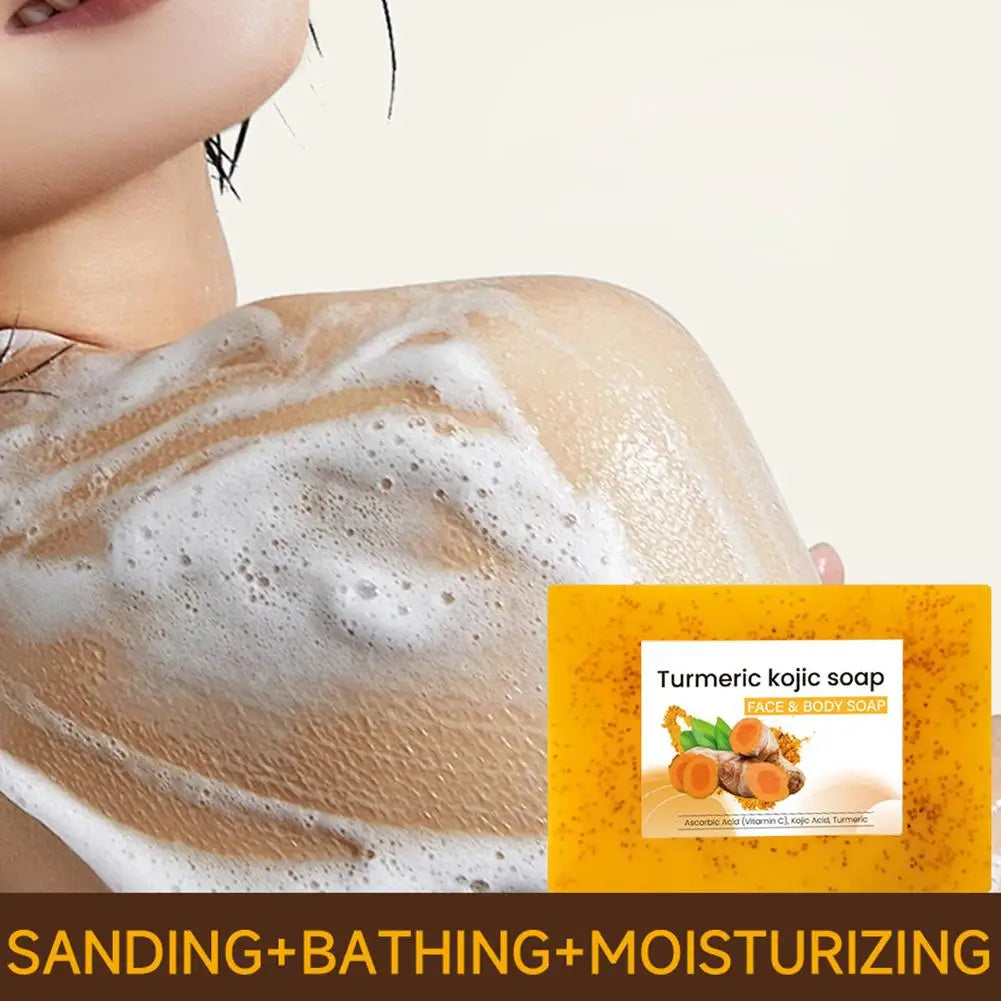 Turmeric Soap Lemon Acids Handmade Kojic Acid Natural Skincare Bar