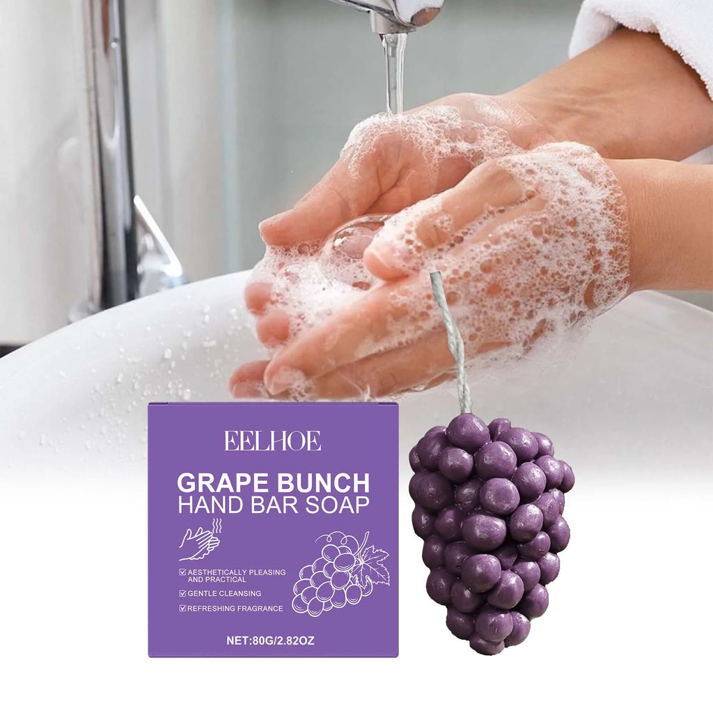 EELHOE Grape Bunch Handmade Soap Bar – Moisturizing & Decorative