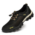 Men's Breathable Mesh Sneakers – Casual Lace-Up Hiking Shoes