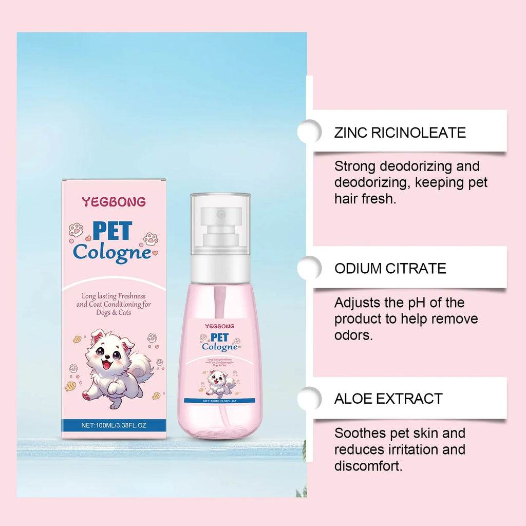 YEGBONG Pet Cologne Spray – Baby Powder Scent & Odor Control