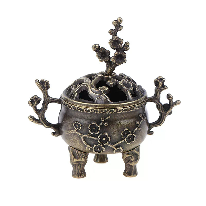 Alloy Incense Burner Bowl with Handle | Yoga & Meditation Decor