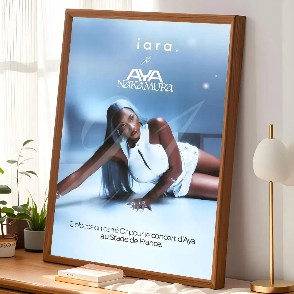 Aya Nakamura HD PVC Wall Art Poster – Self-Stick Waterproof
