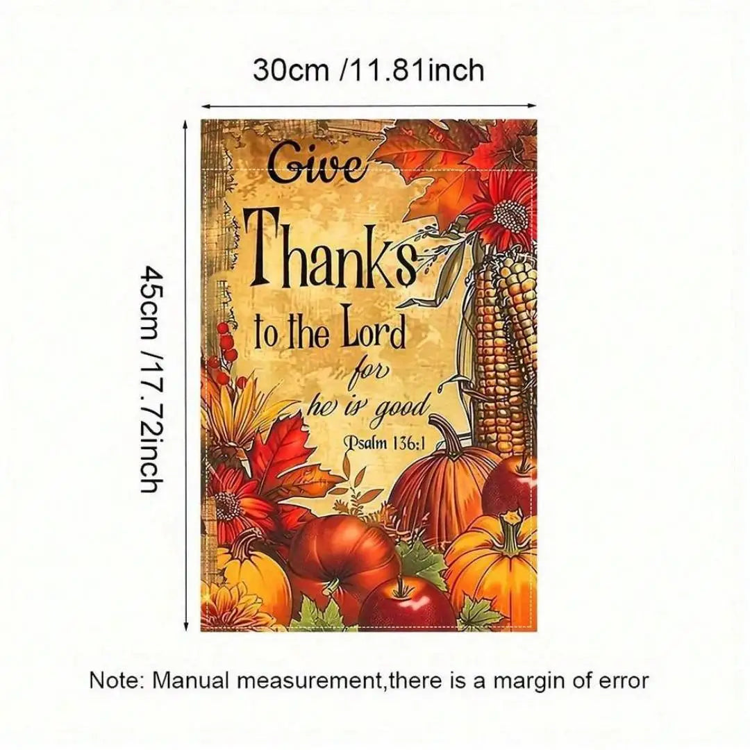 Thanksgiving-themed Garden Flag Double-sided Print Thanksgiving