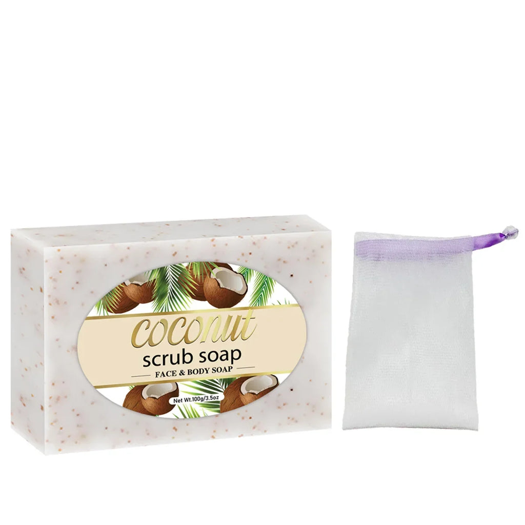 Coconut Scrub Soap – Handmade Exfoliating Face & Body Bar