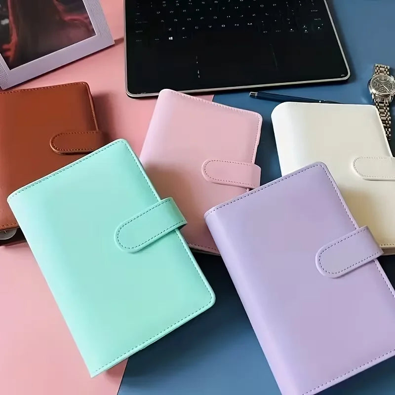 Vintage Refillable Notebook File Folder Notepad Cover Leather Ring