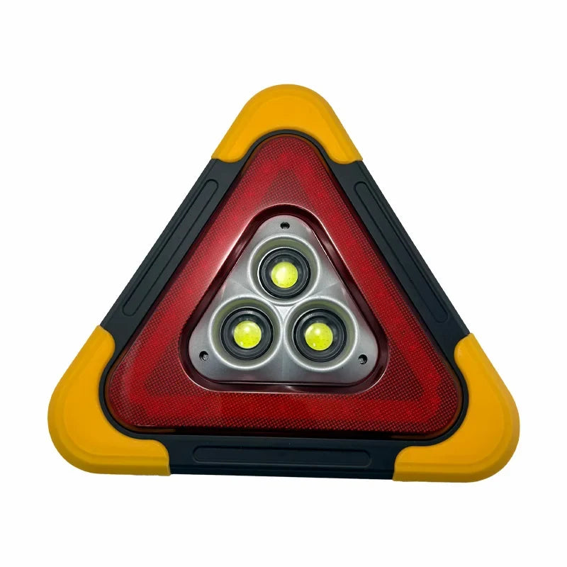 Solar LED Emergency Triangle Warning Light | 5 Modes + Power Bank