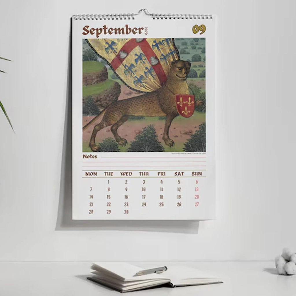 2026 Medieval Animal Wall Calendar | Funny Ugly Art Design