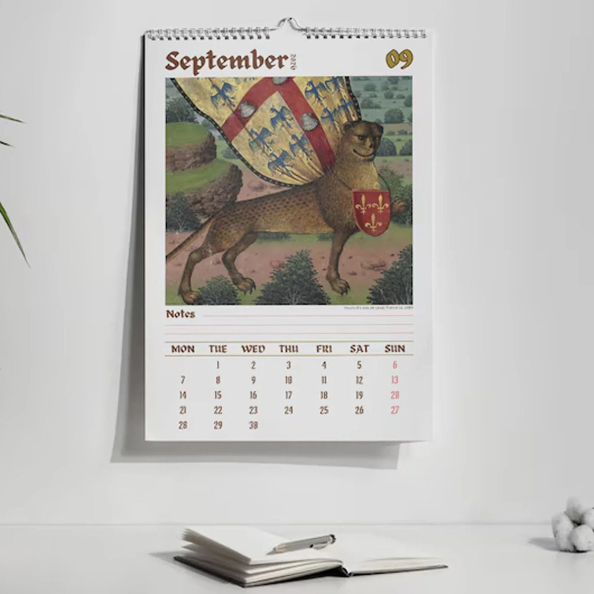 2026 Medieval Animal Wall Calendar | Funny Ugly Art Design