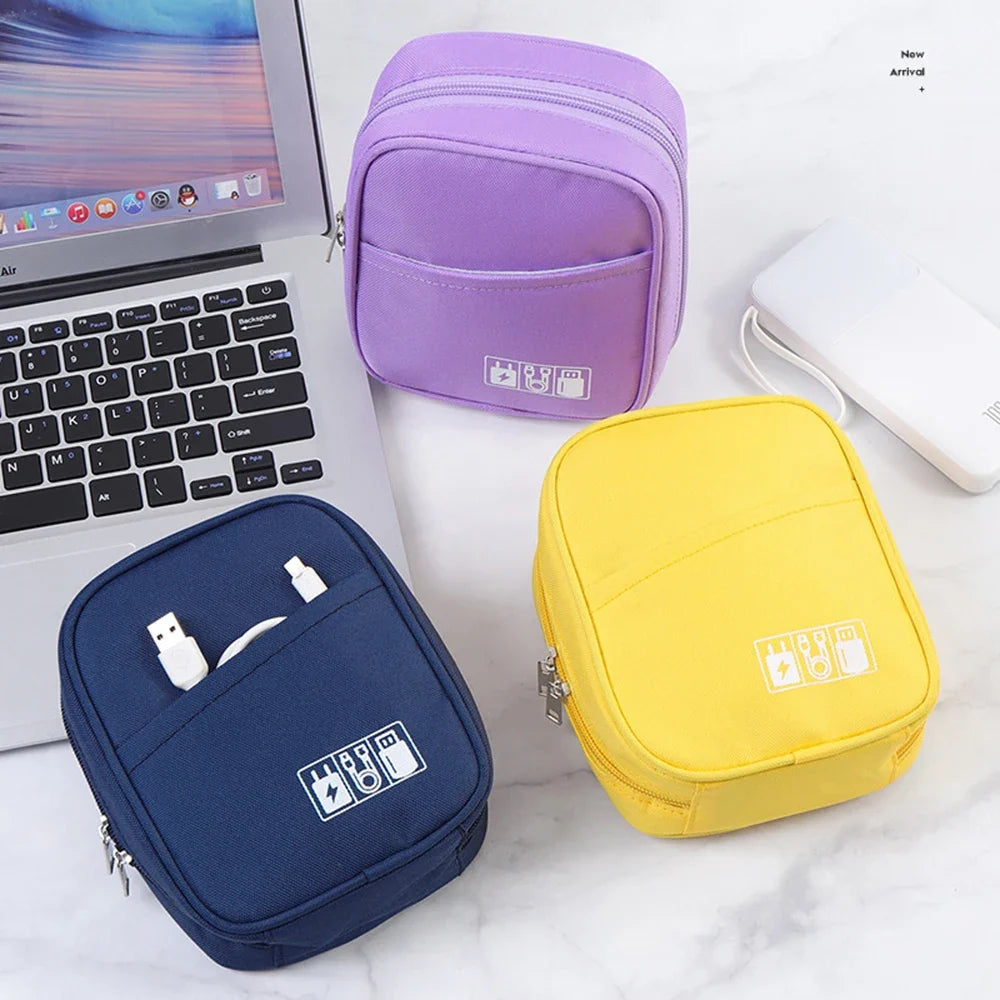 Waterproof Portable Cable Organizer Bag Travel Digital Accessories