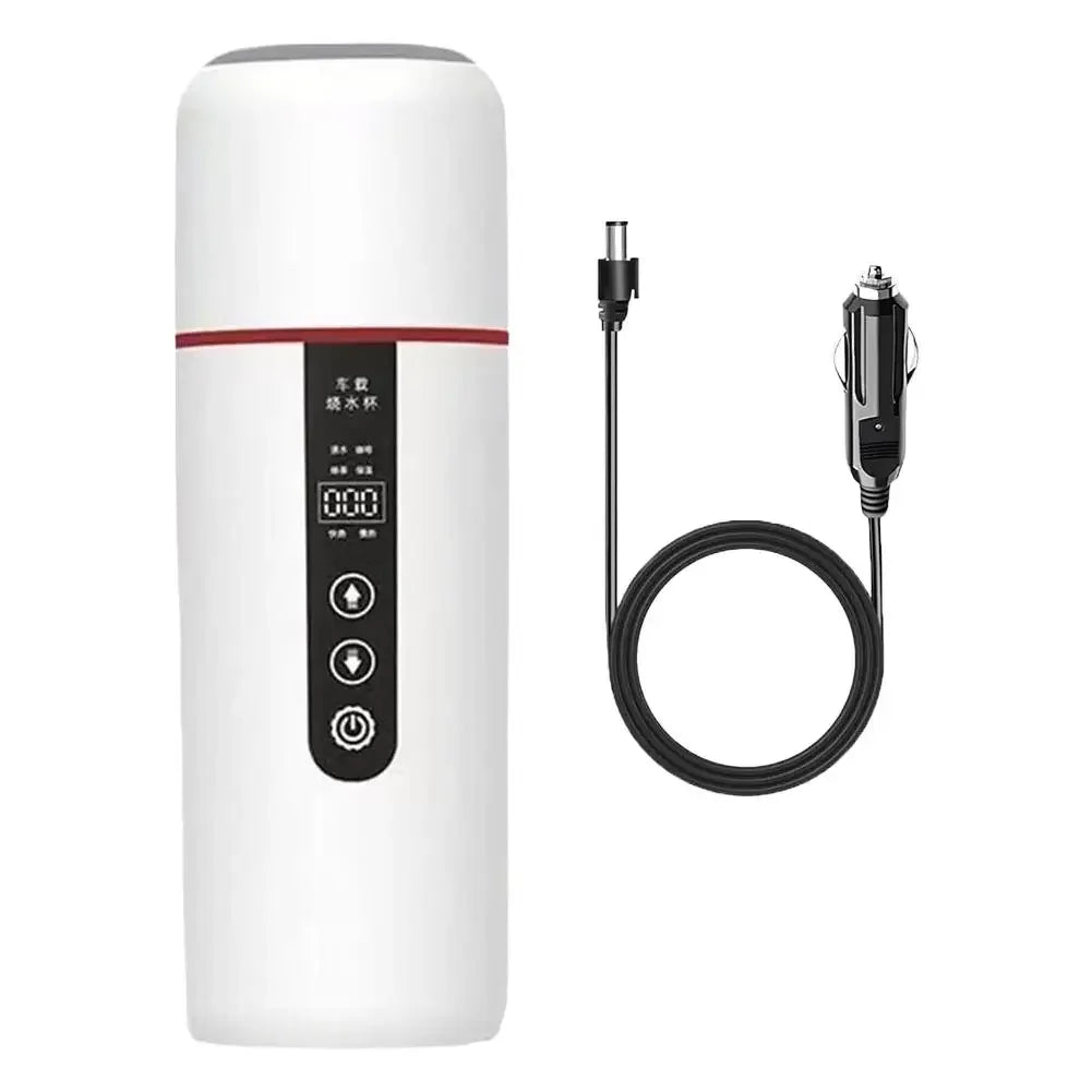 12V/24V Car Electric Kettle 500ml | Thermostatic Travel Mug