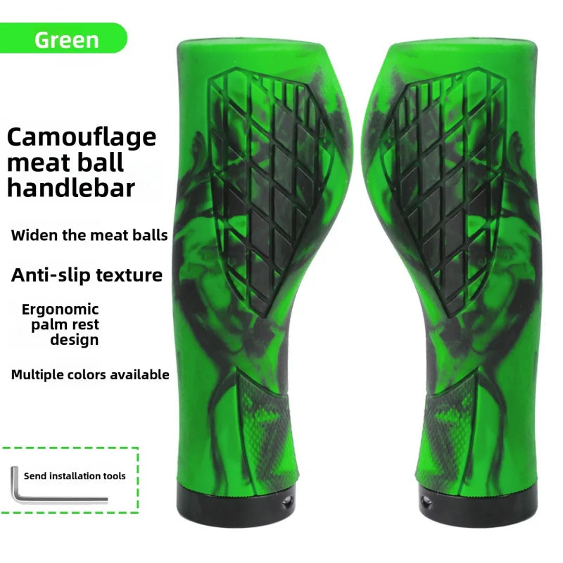 Lock-On Skull Bike Grips – Anti-Slip TPE MTB Handlebar Grips