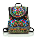 Women's Embroidered Mini Canvas Backpack – Chinese Ethnic Style