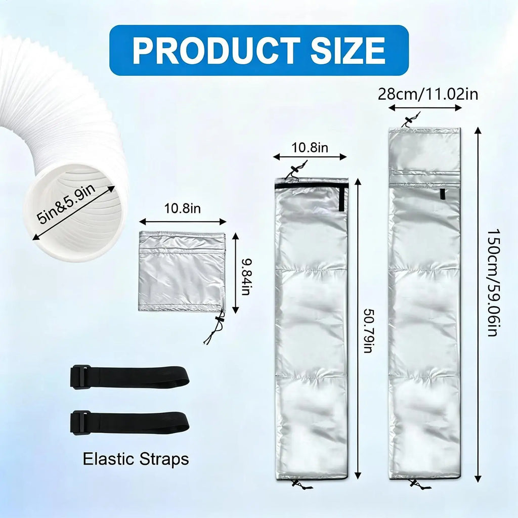 AC Hose Insulation Sleeve – Heat-Resistant Portable AC Cover