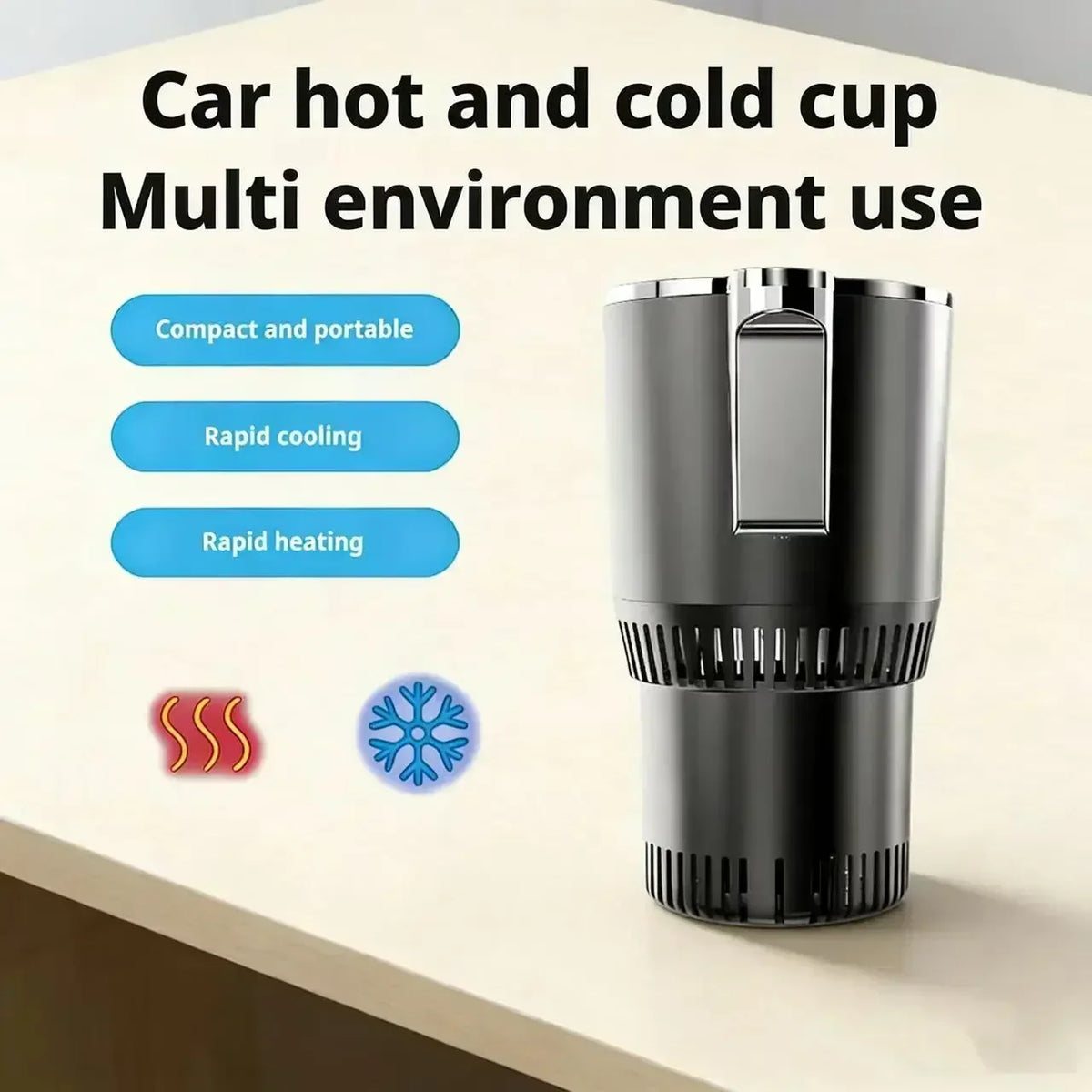 12V Smart Car Heating & Cooling Cup | Digital Temp Display