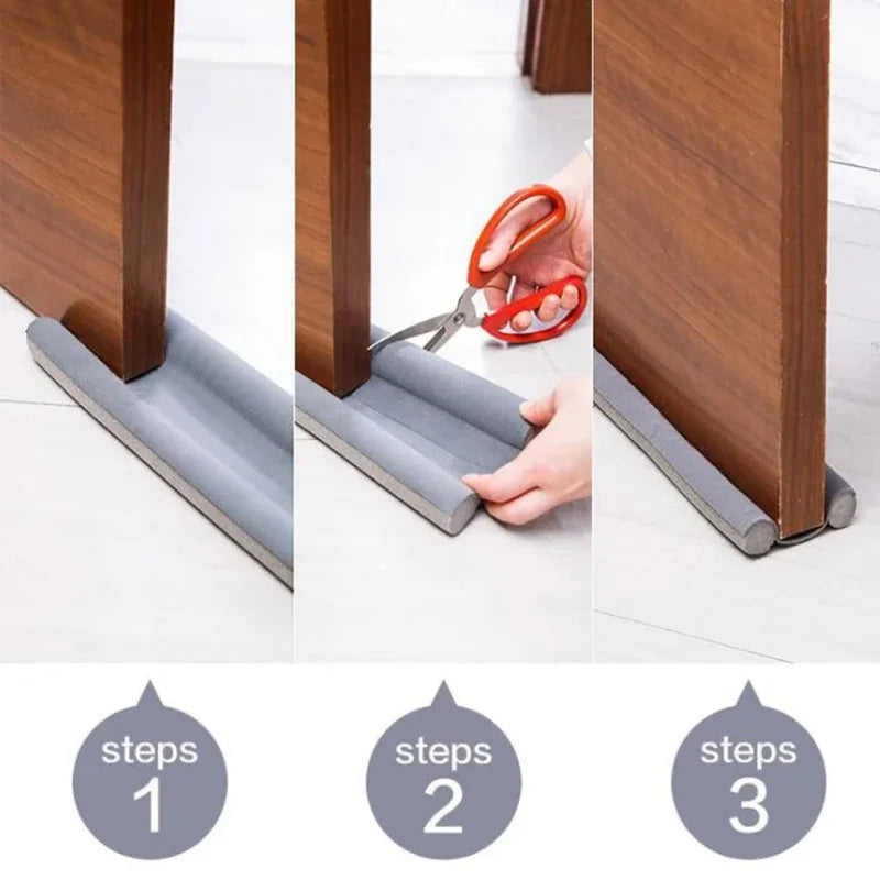 Door Bottom Seal Strip – Cuttable Foam Draft & Sound Blocker