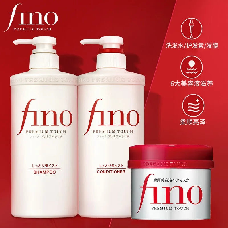 Fino Shampoo Conditioner & Hair Mask Set – Oil Control & Frizz Repair