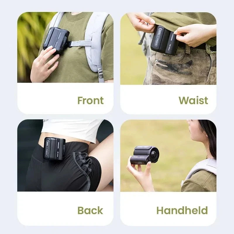 HOMEFISH Wearable Neck Fan – Rechargeable Hands-Free Cooling