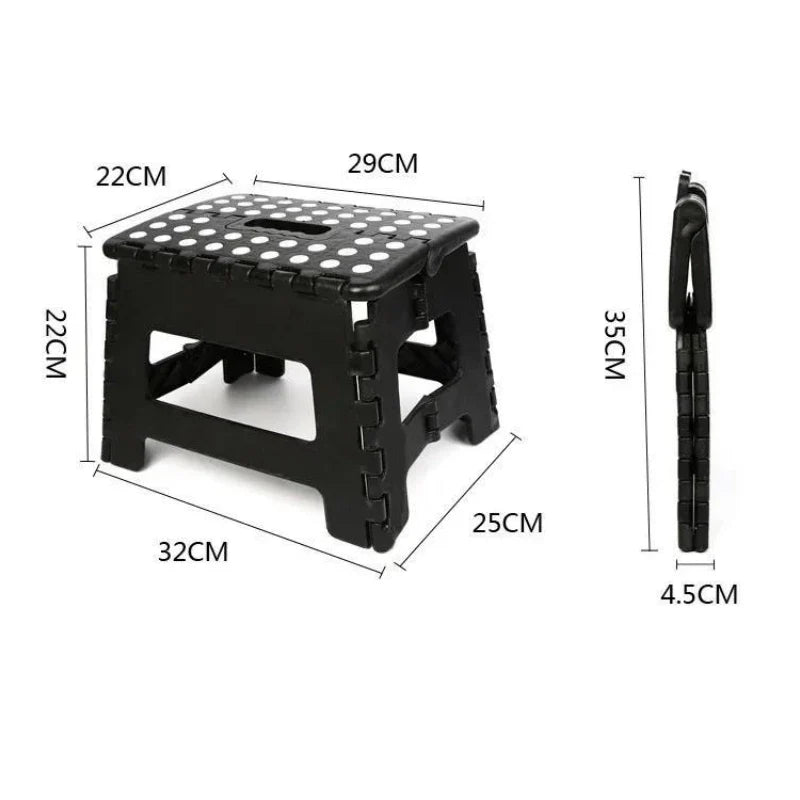 Folding Plastic Stool – Portable Shower, Garden & Outdoor Seat