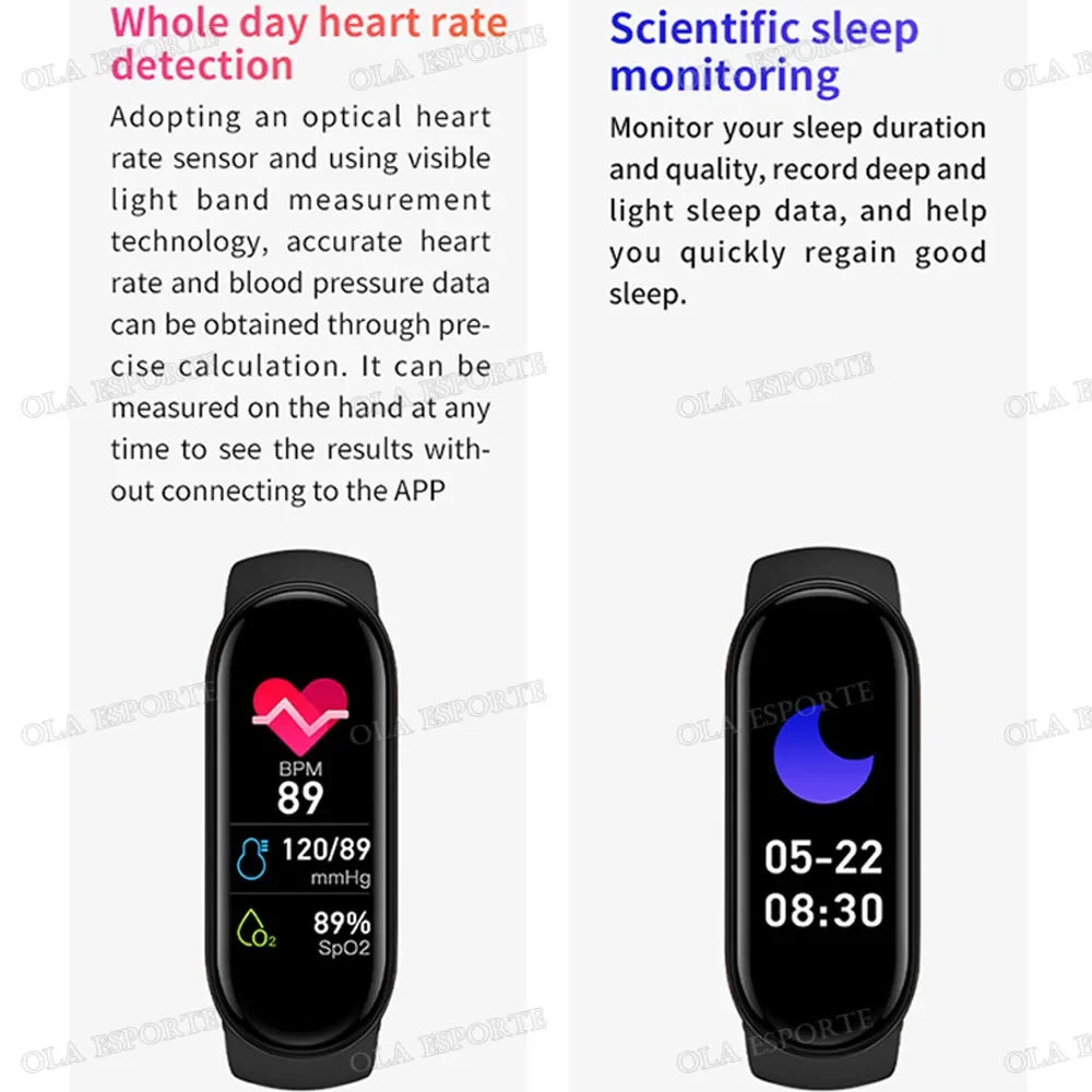 M9 Smart Watch – Fitness Tracker, Heart Rate & Music Control