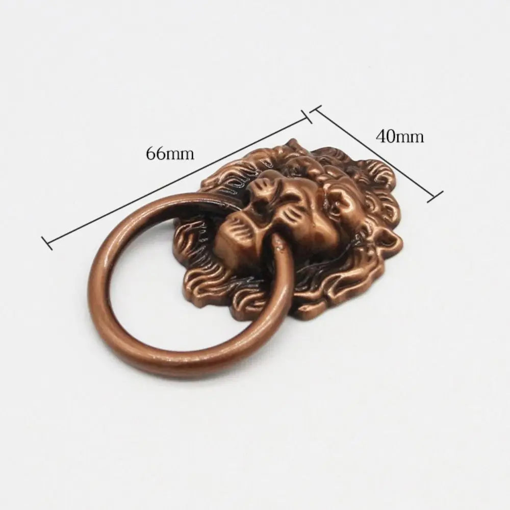 Antique Lion Head Door Handle Decorative Pull Zinc Alloy Kitchen