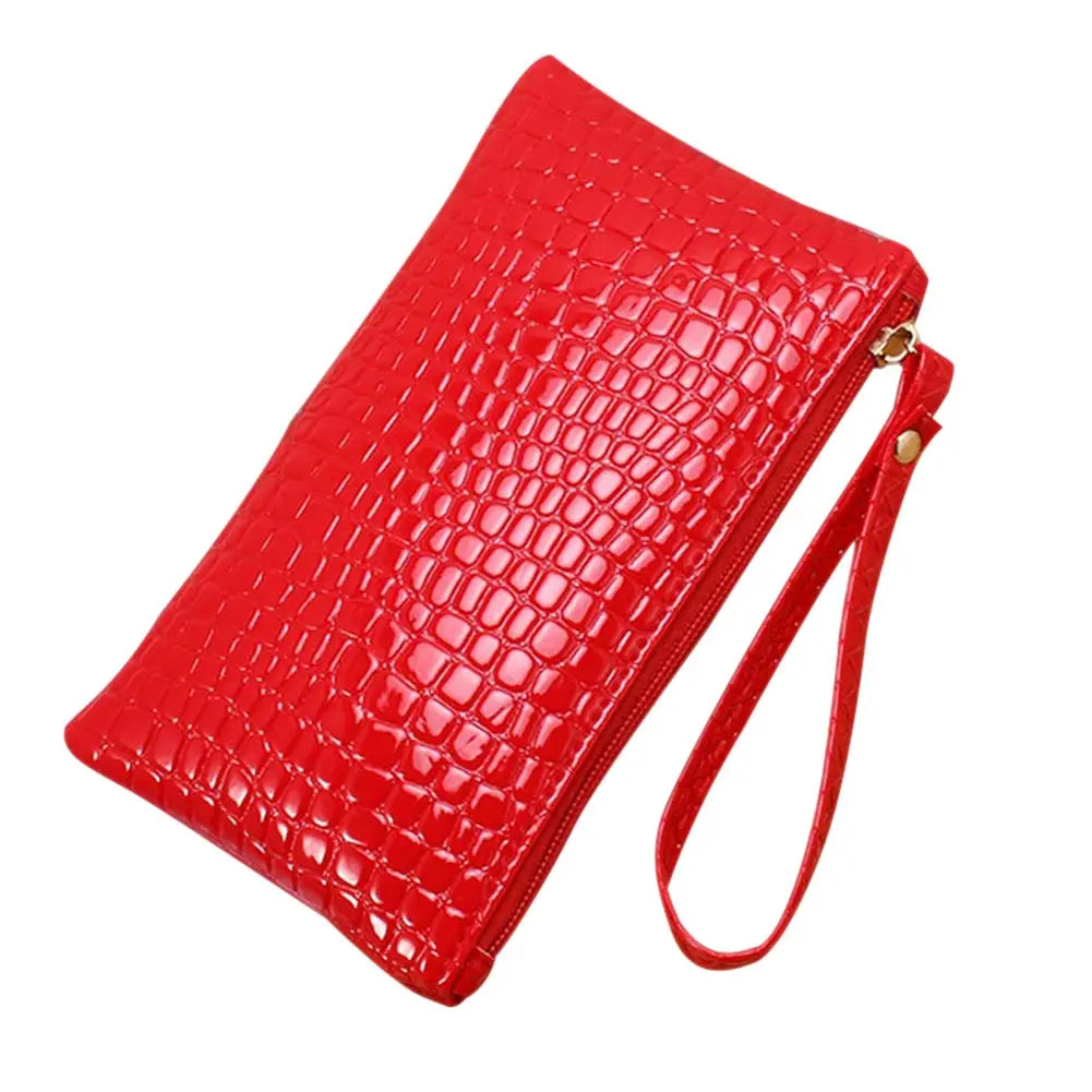 Crocodile PU Leather Wallet Clutch Purse | Card & Phone Holder