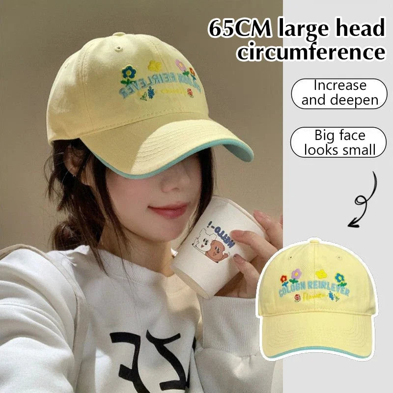 Women's Embroidered Floral Baseball Cap – Cotton Visor Dad Hat