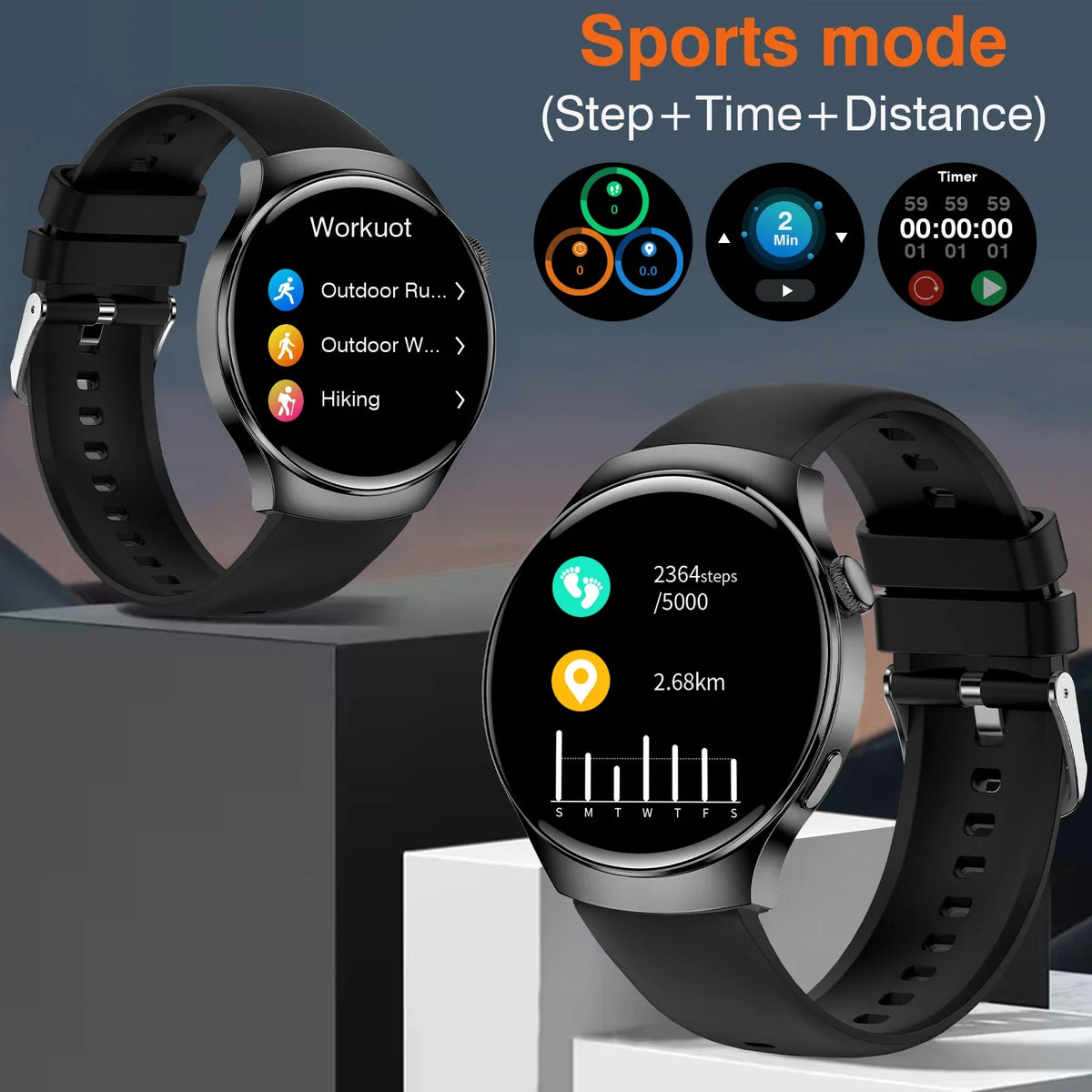 LOMAXFR Smart Watch | Phone Call, Music Control & Multi-Dials