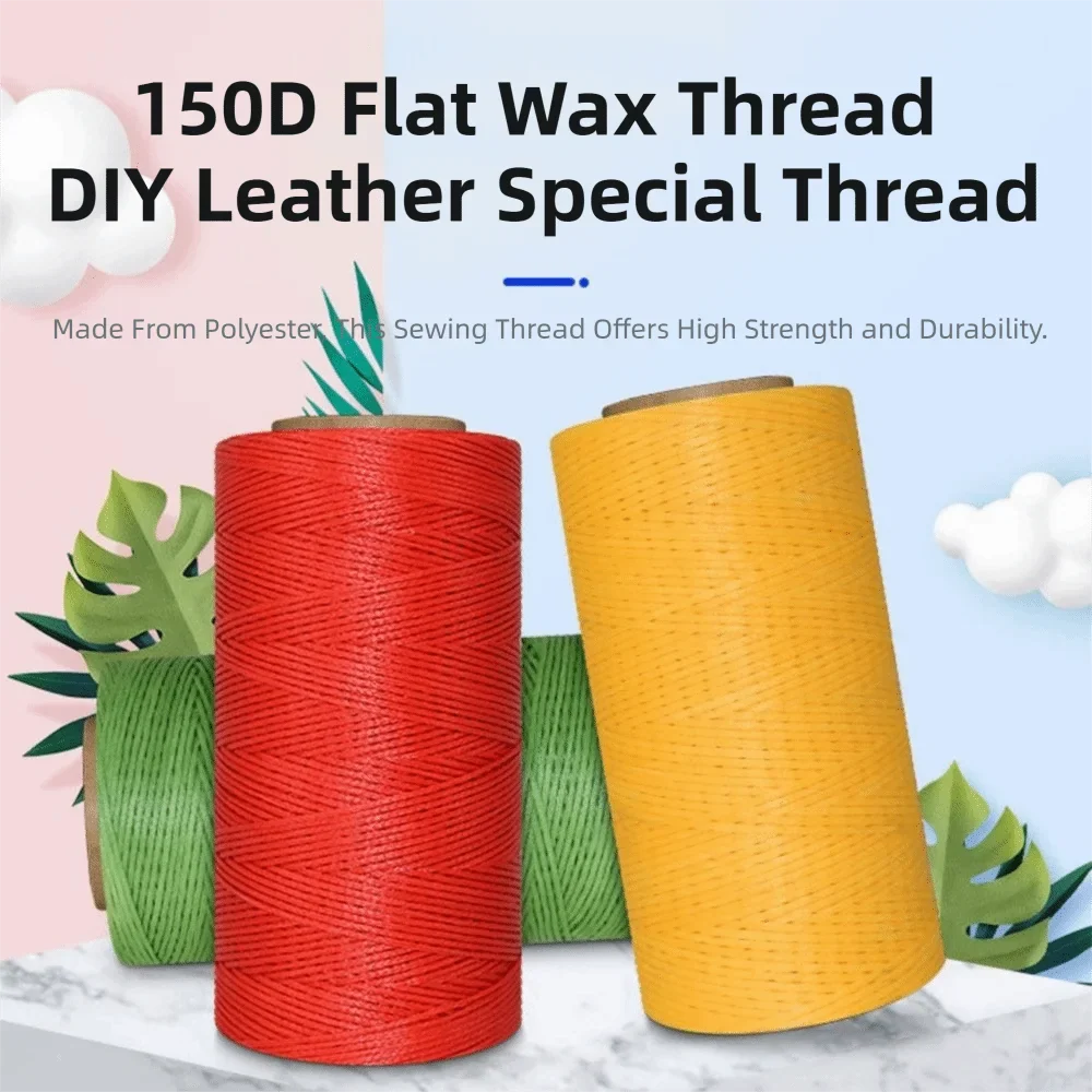 150D Waxed Leather Sewing Thread 0.8mm 260M Hand Stitching