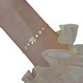 Four Leaf Clover Zircon Opal Charm Bracelet | Adjustable Bangle