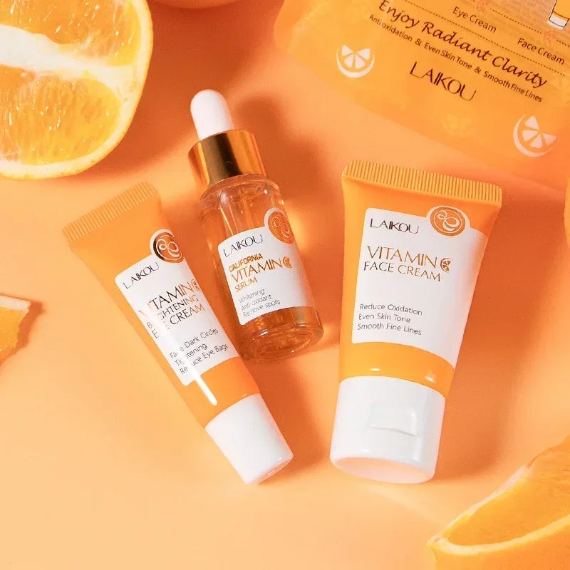 LAIKOU Vitamin C Facial Set – Hydrating & Brightening 3 Pcs