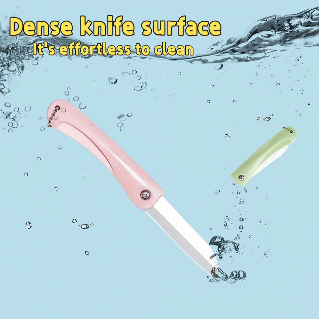 Ceramic Fruit Knife – Folding Paring Knife with Sleeve