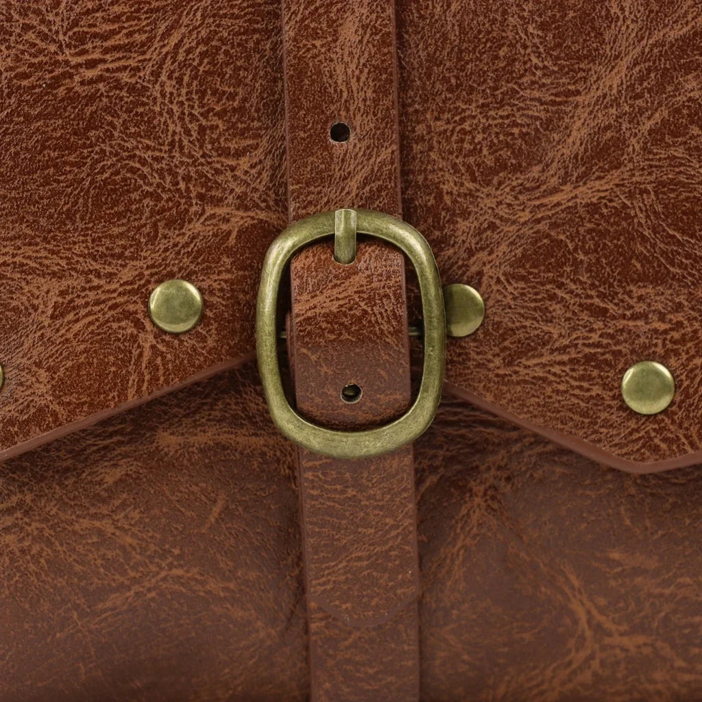 Steampunk Vintage Leather Pouch Bag Buckle Belt Medieval Renaissance