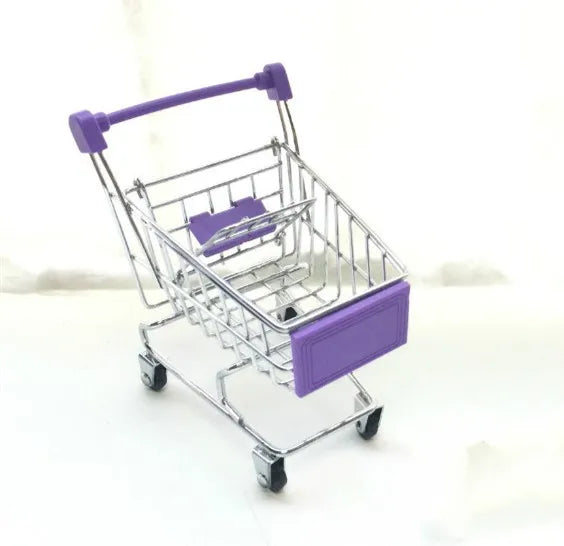 1:48 Mini Metal Shopping Cart – Miniature Toy & Home Decor