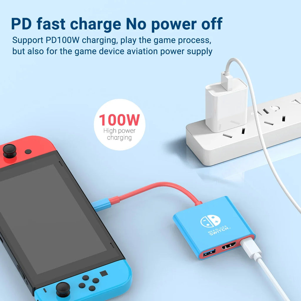 3-in-1 USB-C Hub | 4K HDMI, 100W PD, USB 3.0 Docking Station
