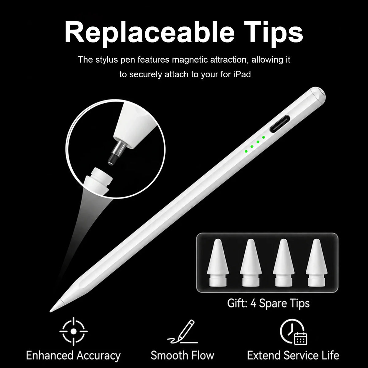iPad Stylus Pen – Wireless Pairing & Tilt Sensitivity