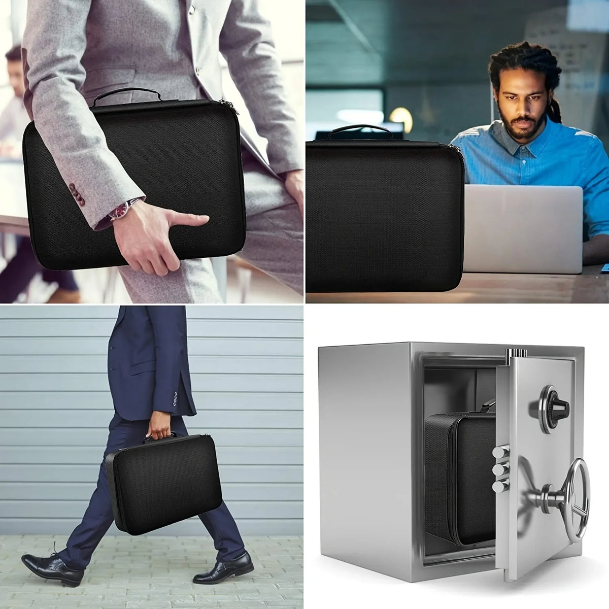 Document Storage Bag Multi-layer Large Capacity File Password