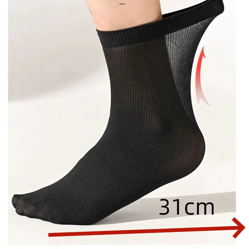 10 Pairs Men's Bamboo Fiber Ankle Socks – Ultra-Thin Breathable