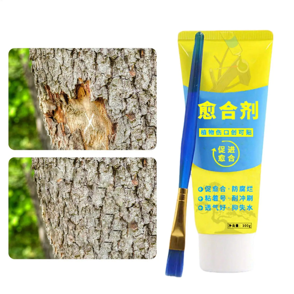 Tree Pruning Sealer & Grafting Compound with Brush – 100g