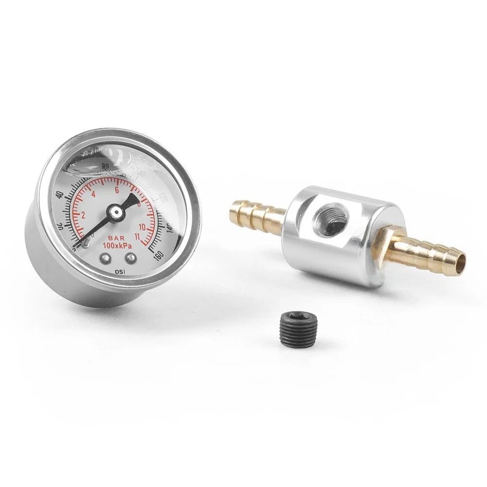 0–160 PSI Liquid-Filled Fuel Pressure Gauge | 1/8 NPT AN6