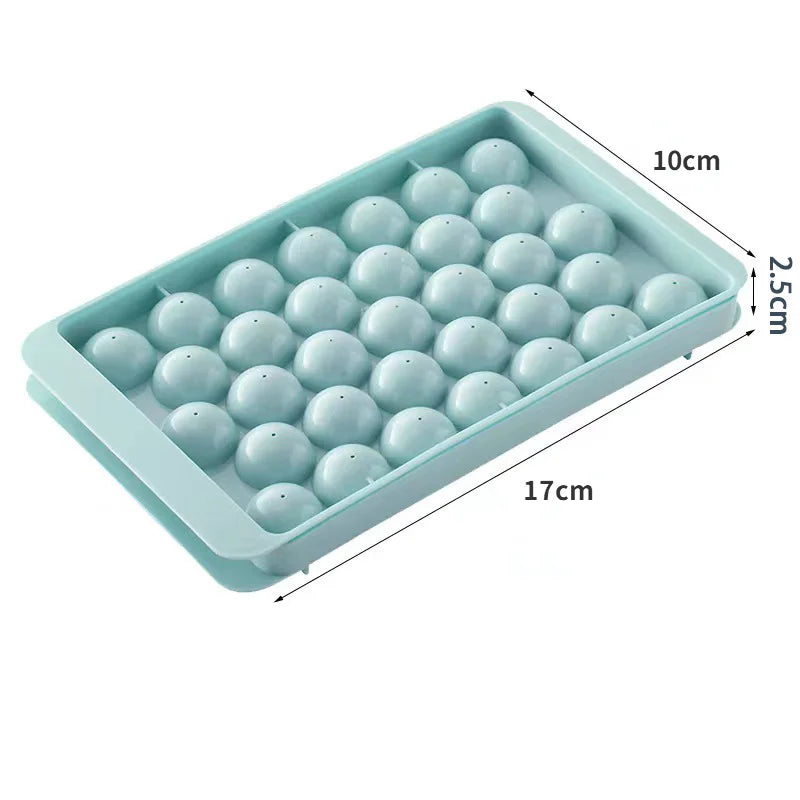 33 Ice Boll Hockey PP Mold Frozen Whiskey Ball Popsicle Cube Tray Box