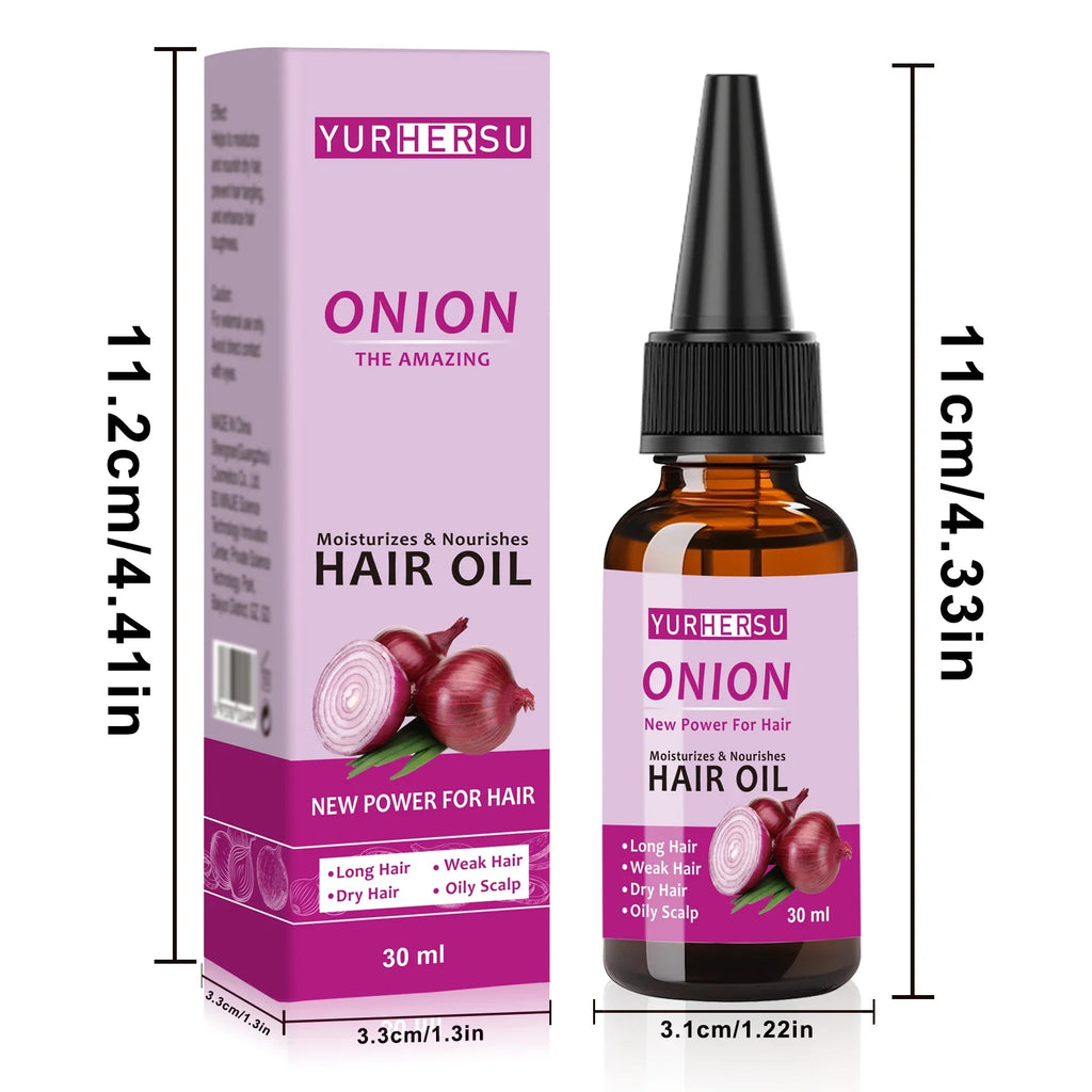 YURHERSU Onion Hair Oil – Pure Natural Hair Growth Treatment