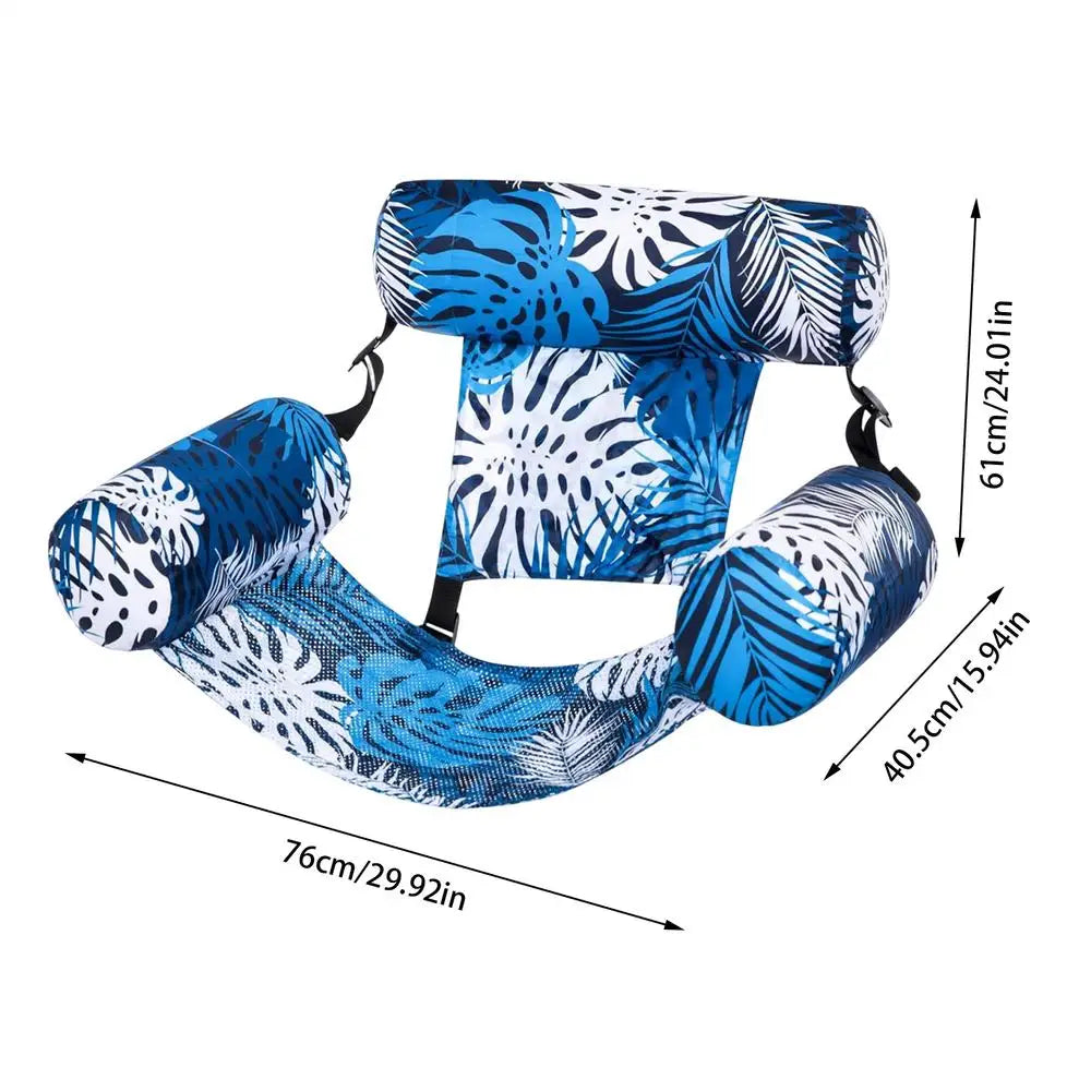 Inflatable Pool Hammock Chair Floating Water Lounge Bed Foldable