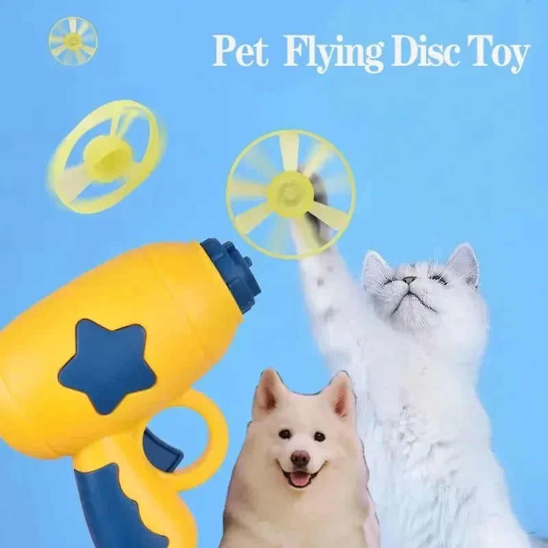 Mini Flying Disc Gun Cat Toy | Interactive Kitten Launch Toy