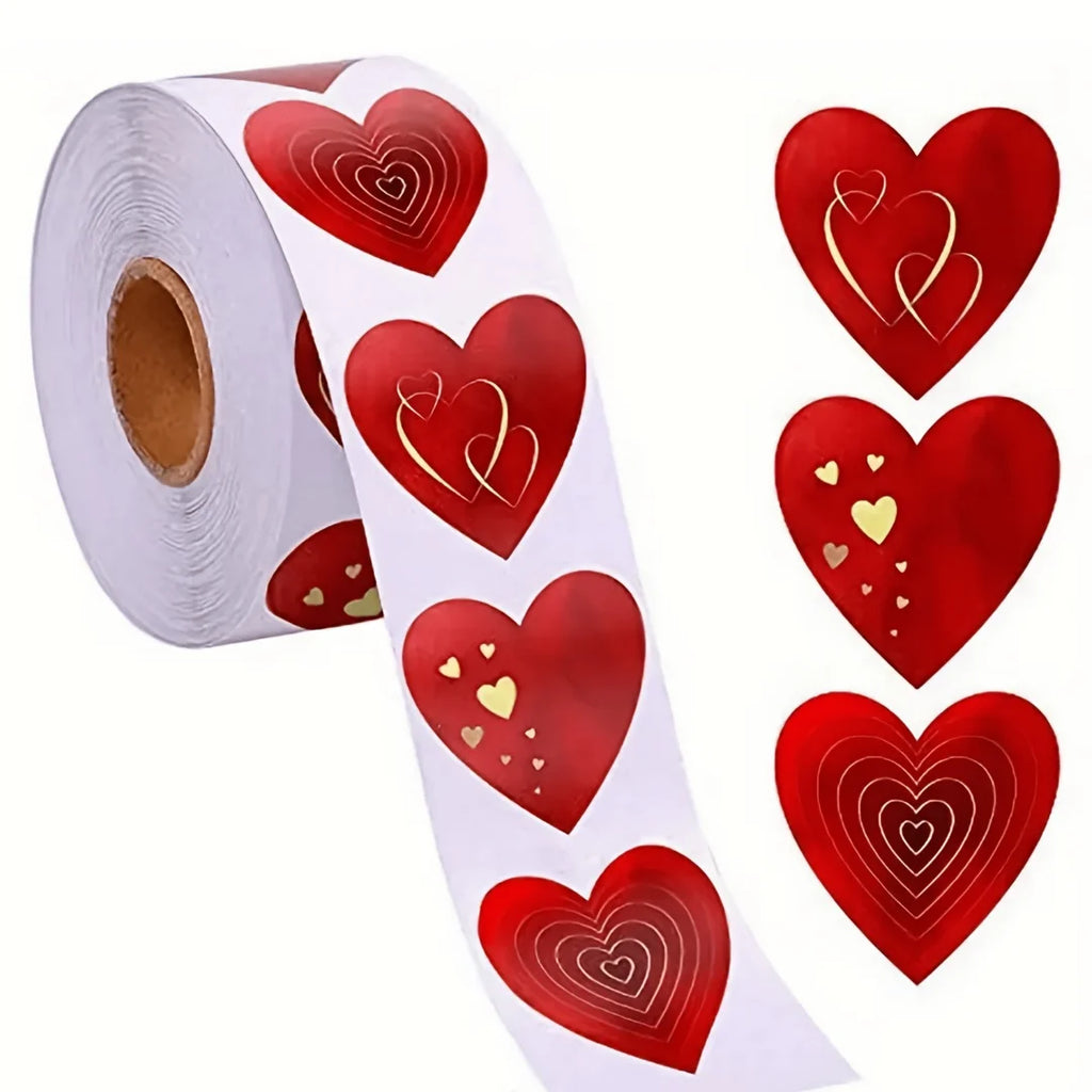 1000 Pcs Heart Sticker Roll – Journals, Gifts & Scrapbooking