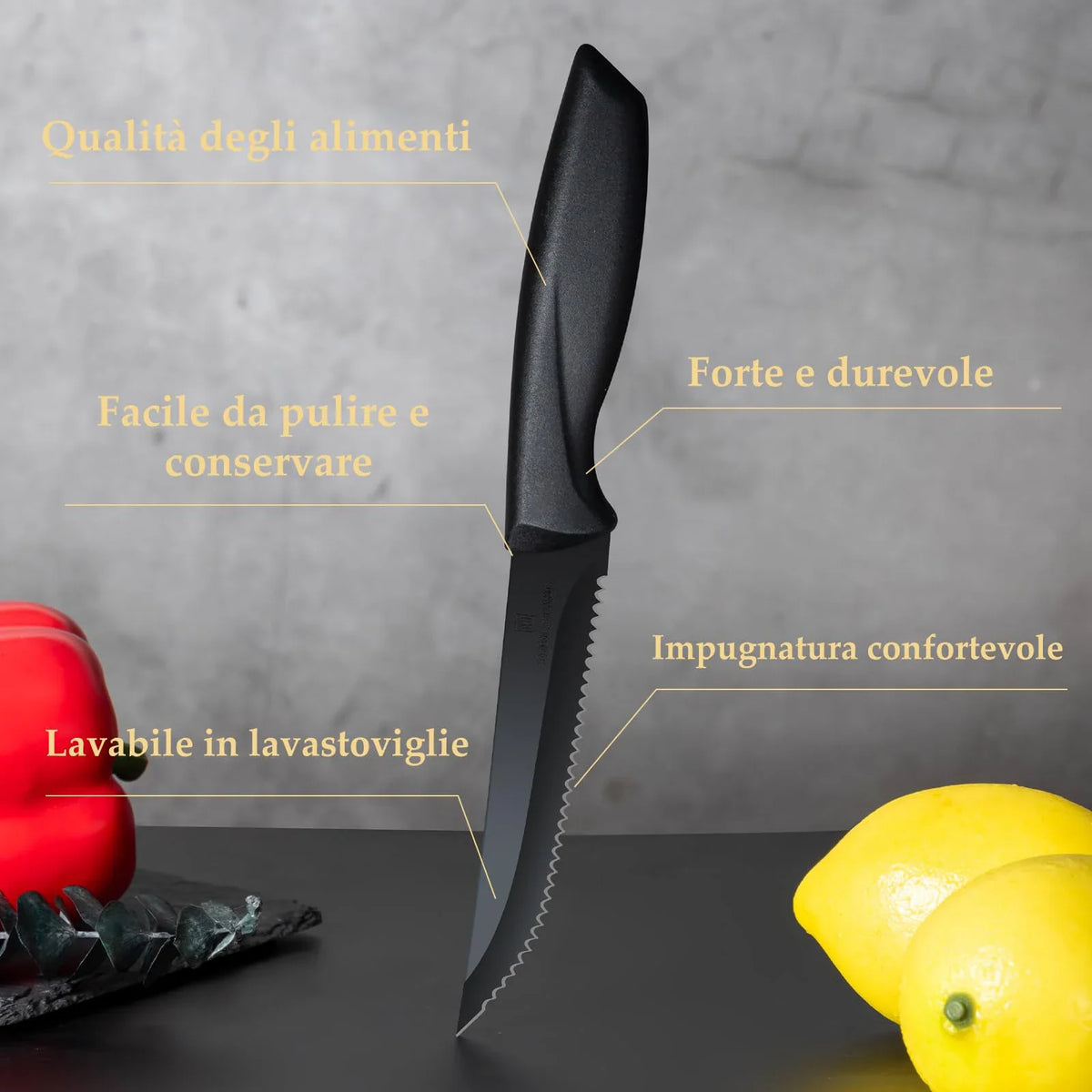 Stainless Steel Steak Knife Set – 2, 4, 6 or 8 Piece Kitchen