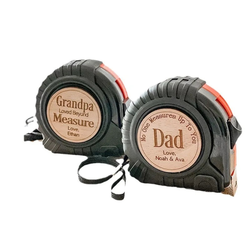 Father's Day Tape Measure No One Measures Up Wood Chip Engraved